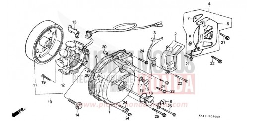 COPERCHIO CARTER MOTORE SINISTRO/ GENERATORE XR250RE di 1984